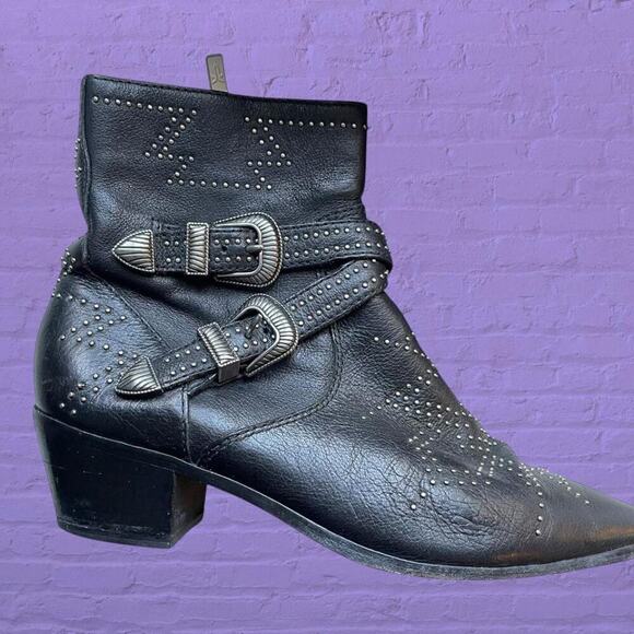 Frye western studded mid heel booties Size 7 - Picture 1 of 8